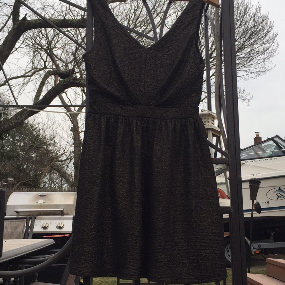 Black and gold cocktail dress size medium